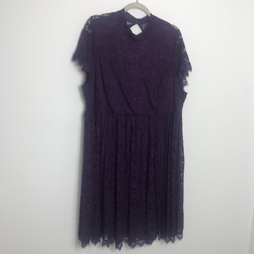 TORRID Lace Purple Cocktail/Night Midi Dress Size 22